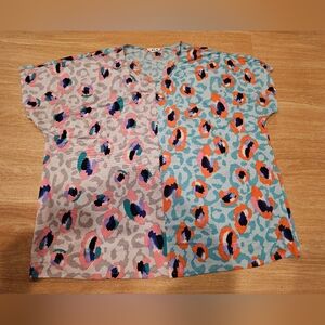 Vibrant Leopard Print Women's Blouse